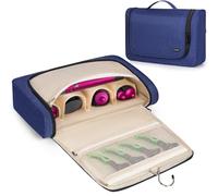 WELIDAY Bolsa de viaje compatible con Dyson Airwrap Styler, organizador de almacenamiento de viaje con gancho para colgar para rizador de pelo y accesorio con múltiples bolsillos, regalo para mujeres