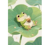 WELIWE 5D Pintura de Diamante Kits DIY diamantes de imitación PinturaKit de Arte Adultos y Niños Decoración de La Pared Del Hogar Rana sobre una hoja de loto 40x50 cm