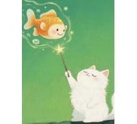 WELIWE 5D Pintura de Diamante Kits DIY diamantes de imitación PinturaKit de Arte Adultos y Niños Decoración de La Pared Del Hogar Gato mágico y pez 40x50 cm