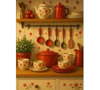 WELIWE 5D Pintura de Diamante Kits DIY diamantes de imitación PinturaKit de Arte Adultos y Niños Decoración de La Pared Del Hogar Utensilios de cocina 40x50 cm