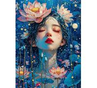 WELIWE 5D Pintura de Diamante Kits DIY diamantes de imitación PinturaKit de Arte Adultos y Niños Decoración de La Pared Del Hogar Niña con flores 40x50 cm