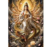 WELIWE 5D Pintura de Diamante Kits DIY diamantes de imitación PinturaKit de Arte Adultos y Niños Decoración de La Pared Del Hogar Guanyin de mil brazos 40x50 cm