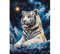 WELIWE 5D Pintura de Diamante Kits DIY diamantes de imitación PinturaKit de Arte Adultos y Niños Decoración de La Pared Del Hogar Tigre 40x50 cm