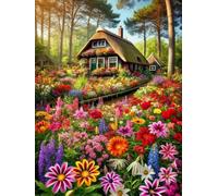 WELIWE 5D Pintura de Diamante Kits DIY diamantes de imitación PinturaKit de Arte Adultos y Niños Decoración de La Pared Del Hogar Casita de jardín 40x50 cm