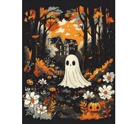 WELIWE Juego de pintura de diamantes 5D para adultos DIY kit de imitación de cristal decoración de la Pared del hogar Fantasma y calabaza 40x50 cm