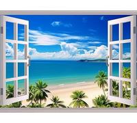 WELIWE Kits de punto de cruz estampados 11CT kits de bordado para adultos principiantes creatividad decoración del hogar Vista desde la ventana 40x50 cm