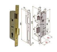 Welka 15880-50 - 015 Bloqueo De Push, Quadro 8 Mm, Latón, 50 Mm