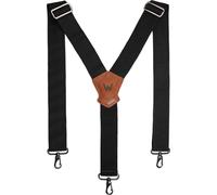 WELKINLAND Tirantes para hombre con espalda en Y de 2 pulgadas, tirantes resistentes y parte trasera en Y, ganchos anchos para pantalones vaqueros resistentes, pantalones negros para hombre, Negro -,