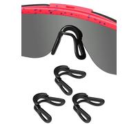 Well-aimed Piezas nasales de repuesto compatibles con lentes de sol Pit Viper The (XS Youth), cómoda pieza de nariz de goma suave, 3 almohadillas para la nariz color negro