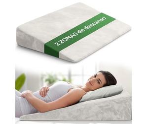 Well B4 Cojín cuña ergonómico para Cama y sofá, Almohada cuña [con 2 Zonas de reclinación], cojin Espalda, cómoda Almohada antirreflujo y cojín de Lectura para elevación del sueño o como Respaldo