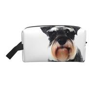 Well-Behaved Schnauzer - Neceser de viaje para hombre, gran capacidad, para mujer, White, Talla única