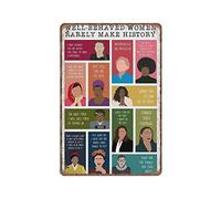 Well-Behaved Women Rarely Make History Feminist Empowered Women Girl Power Retro Metal Tin Sign 8 x 12 pulgadas