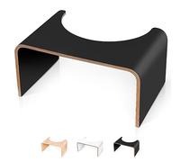 Well Care Taburete de Baño de Madera Negra - Reposapiés fisiológico de Inodoro para Adulto - Favorece la posición Squatty contra el estreñimiento en el WC