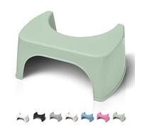 Well Care Taburete de Baño Verde - Reposapiés fisiológico de Inodoro para Adulto - Favorece la posición Squatty contra el estreñimiento en el WC - Plástico Reciclado