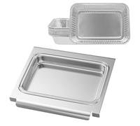 WELL GRILL Bandejas de aluminio y 10 bandejas de goteo de aluminio para Weber Spirit II 200 y 300 Series Gasgrills, bandeja colectora de grasa, bandeja grande para Weber 6415, 67047, 15 x 22 cm