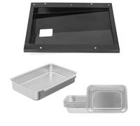 WELL GRILL Piezas de repuesto para barbacoas de gas Weber Spirit 200 Series, 69803, bandeja colectora de grasa con bandeja de goteo de acero inoxidable 83156 y bandejas de aluminio 6415 para Spirit