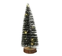 Well Home Abeto Navideño con 10 Luces LED Blancas cálidas y Temporizador - 12x12x30cm