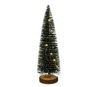 Well Home Abeto Navideño con 20 Luces LED Blancas cálidas y Temporizador - 14x14x41cm