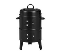 Well home - ahumador bbq con 2 parrillas y termómetro