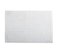 Well Home Alfombra de baño Chenille de Microfibra en Color Blanco 40 x 60 cm