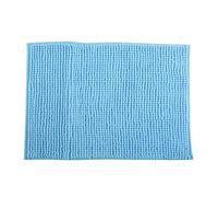 Well Home Alfombra de baño 'Oruga' en Microfibra, en Color Azul Claro, Dimensiones 60x90 cm