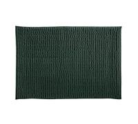 Well Home Alfombra de baño 'Oruga' en Microfibra, en Color Verde Oscuro, Dimensiones 60x90 cm