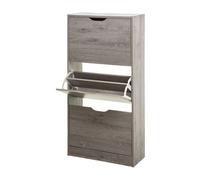 Well Home Almacenamiento para Zapatos 3 cajones en Madera Gris