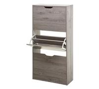WELL HOME - Almacenamiento para zapatos 3 cajones en madera gris