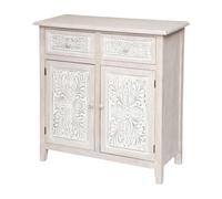 Well Home - Aparador práctico y Elegante con 2 Puertas en Madera Blanca