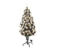 Well home árbol de navidad de fibra óptica con 135 luces led blanco cálido y 8 funciones de color h.120cm 13 cm