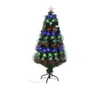 Well home árbol de navidad de fibra óptica con 135 luces led multicolor con estrella 58x58x120cm 120 cm