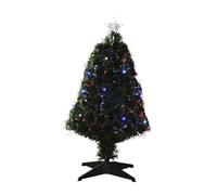 Well home árbol de navidad de fibra óptica con 20 luces led multicolor con estrella 43x43x90cm 43 cm