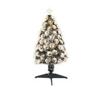 Well Home Árbol de Navidad de Fibra óptica con 95 Luces LED Blanco cálido y 8 Funciones de Color H.90cm