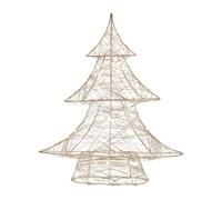 Well home árbol decorativo luminoso color dorado con 60 micro led blanco cálidos 60x50x13cm 12 cm