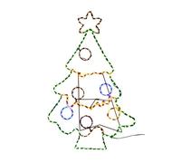 Well home árbol navideño con 201 luces led intermitentes con 4 colores y temporizador 79,5x52cm