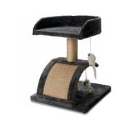 WELL HOME - Árbol para gatos con rascadores de sisal, plataforma y caseta 31x12x34,5cm