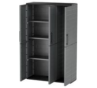 Well Home Armario alto 102x37x163cm en Polipropileno reciclable, equipado con bisagras de acero y estantes regulables