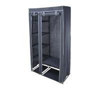 Well Home Armario Organizador de Ropa con Barra de Acero y 5 Estantes 100x46xH174cm