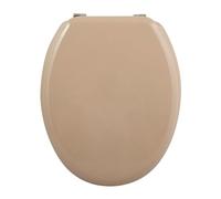 Well Home Asiento WC, con bisagras acero inoxidable, acabado, color beige