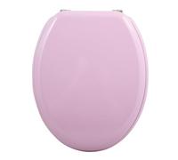 Well Home Asiento WC, con bisagras acero inoxidable, acabado, color rosa
