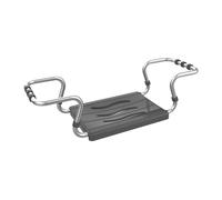 Well Home Asistencia domiciliaria: Asiento de Ducha Tipo :Asiento de bañera Extensible, Capacidad de Carga de 120 kg, Aluminio, plástico, 55-65 x 18 x 26 cm, Color Antracita