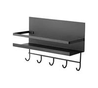 Well home balda de fijación magnética en acero pintado color negro 10 cm