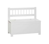 WELL HOME MOBILIARIO & DECORACIÓN Banco de almacenamiento arcón infantil de madera blanco - 74,5x34x64cm