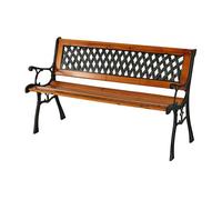 Well home banco de jardín en madera y metal 73x125x52cm