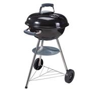 Well Home Barbacoa de Carbón con Ruedas Ø47cm - Parrilla de Acero Cromado y Rejilla para Carbón - Para Jardín, con Patas de Acero Inoxidable