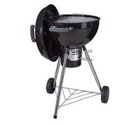 Well Home Barbacoa de Carbón con Tapa y Ruedas Ø54 cm - Parrilla Cromada de 45 cm y Rejilla para Carbón - Para Jardín con Patas de Acero Inoxidable