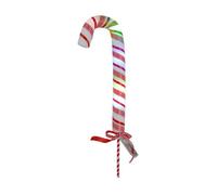 Well home bastón navideño de caramelo con luces led multicolores 13x4x53cm 12 cm