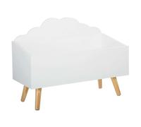 Well Home - Baúl Infantil ''Nube'' Blanco ordenación de los Juguetes 58 x 28 x 45,5 cm