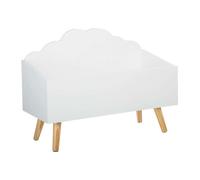 Well Home - Baúl Infantil ''Nube'' Blanco ordenación de los Juguetes 58 x 28 x 45,5 cm