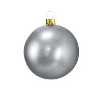 Well home bola de navidad inflable plateada de 6,5cm 19 cm